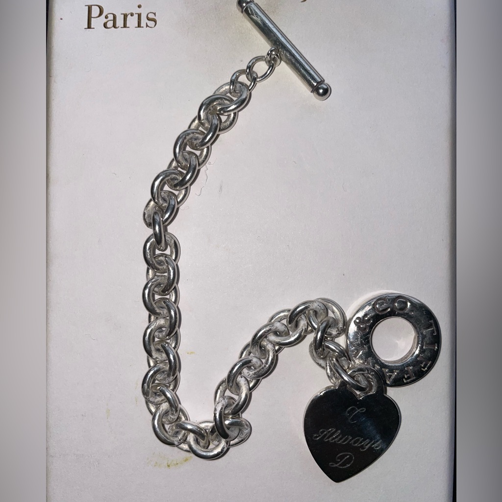 Tiffany’s Silver Heart Bangle Bracelet